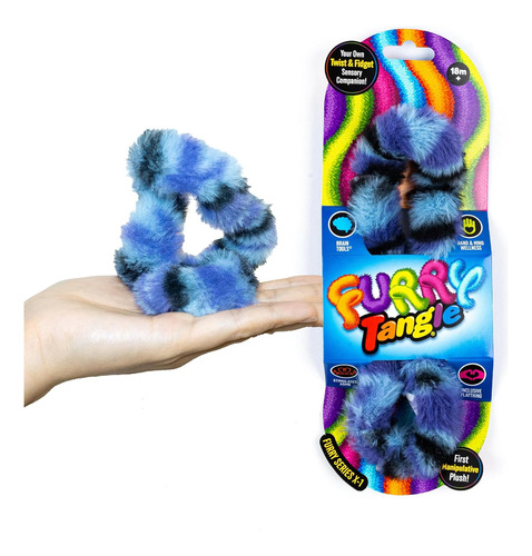 Furry Fidgets Nueva Raya Púrpura De Felpa Fidget   Sua...