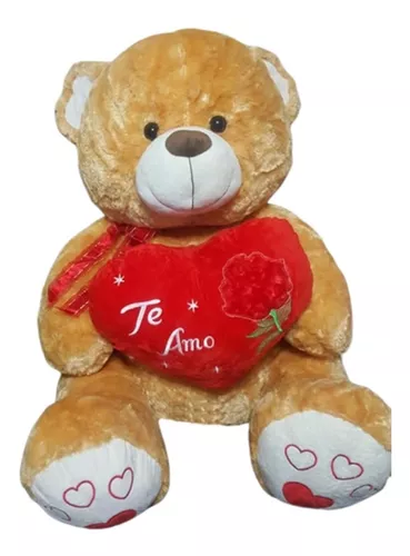 Oso Peluche Gigante (1.15m) Con Corazon Y Huellitas