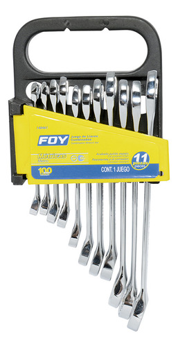 Juego Llaves Combinadas Métricas 11 Pz 12 Puntas Foy 140461