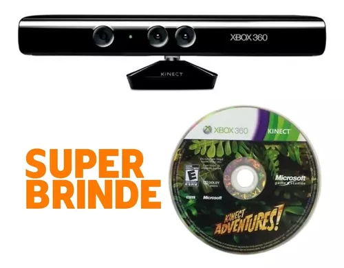 Sensor Kinect Branco Xbox 360 + 2 Jogos De Brinde - Desconto no Preço