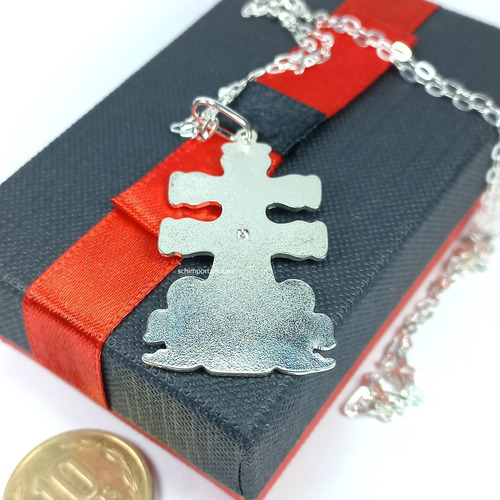 Imagen 3 de 4 de Cruz De Caravaca Plata - Cristo De Oro + Cadena + Caja Pro