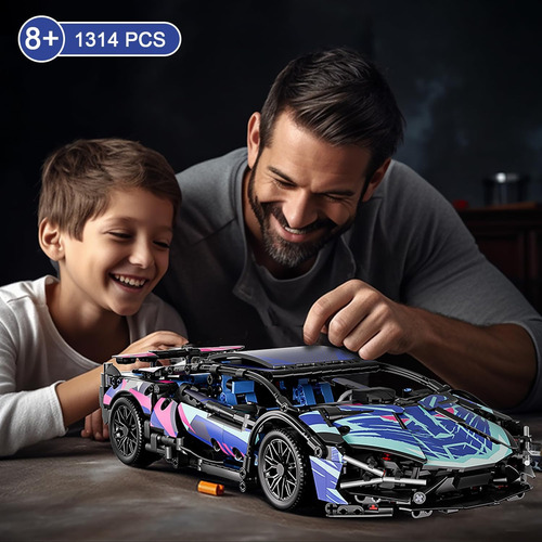 Juego De Bloques De Construcción De Coches Deportivos 1280pz