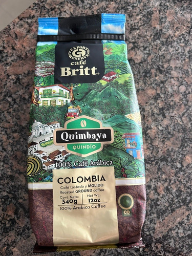 Cafe Britt Colombia Tostado Y Molido Quimbaya Arabica