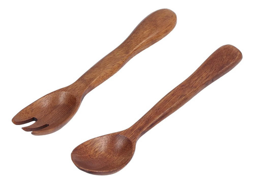 Juego De Cucharas Y Tenedores, 4 Piezas, Cuchara De Mader...