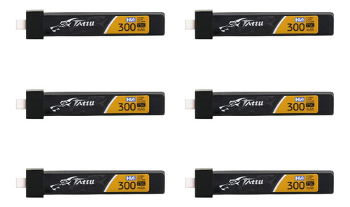 Sologood Tattu 6 Uds Bt2.0 300mah 1s Batería 3,8 V 75c Fpv 