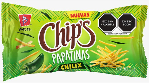 Chips Papatinas Chilix (10 Bolsas De 31 Gr. C/u). Barcel.