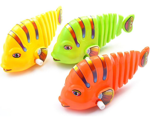 3pcs Mecanismo De Relojería Juguetes Peces De Dibujos