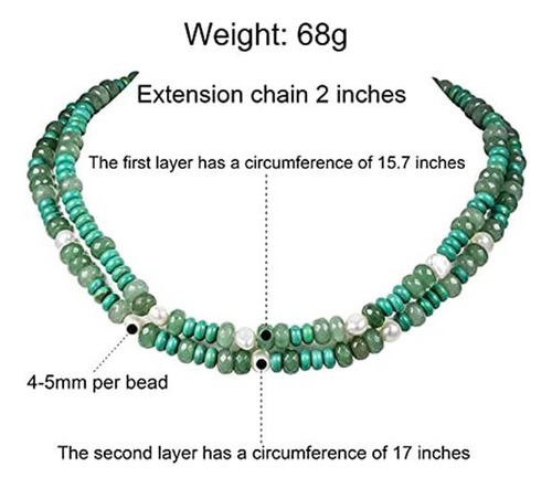 Collar Cowlyn De Doble Capa, Cadena Larga De Perlas Con De A