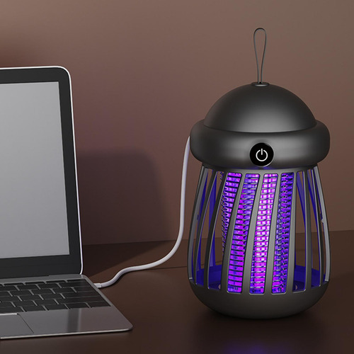 Lámpara Trampa Recargable Portátil Con Iluminación Negro