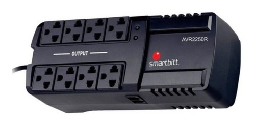 Imagen 2 de 2 de Regulador Smartbitt Sbavr2250r 1100w/2250va 8 Contactos Rj11