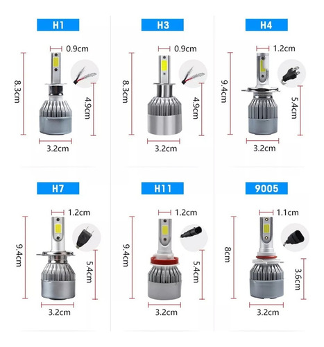 Kit Faros Delanteros Led Luz Alta Y Luz Baja Para Ford