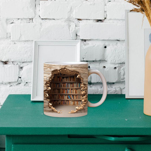 Taza De Café De Biblioteca, Taza De , Estante De Estilo B