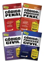 Comprar Combo 4 Volumes - Código Civil + Código De Processo Civil + Código Penal + Código De Processo Penal 2025 Atualizados - Legislação Seca