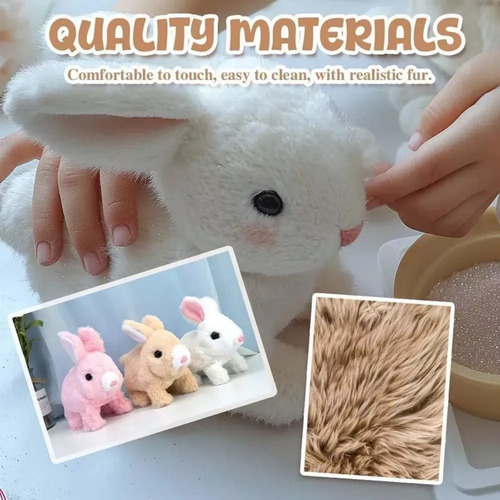 D Conejito De Pascua Eléctrico De Peluche Que Camina Y Hace
