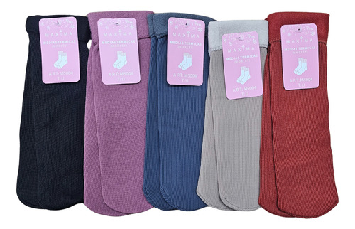 Pack X 2 Pares De Soquetes Térmicos Morley C/ Frisa Abrigo Piel Liso Único