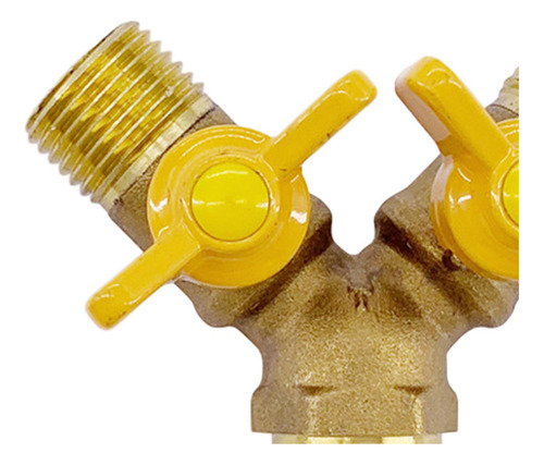 Conector De Manguera De Tubo De Gas De Latón De 2 Vías Y