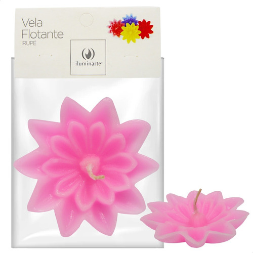 Vela Flotante Irupe Flor 10 Cm Iluminarte Pileta Decoracion