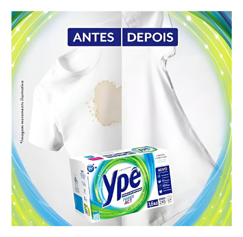 Sabão Lava Roupas Em Pó Ypê Power Act 1,6kg