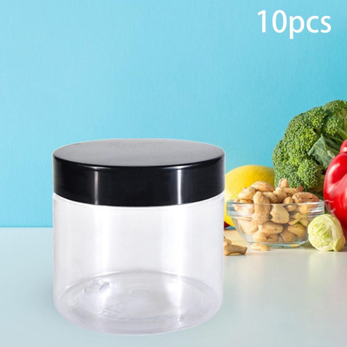 Tarro Vacío Para Mascotas Con Tapa, 10 Unidades De 200 Ml.