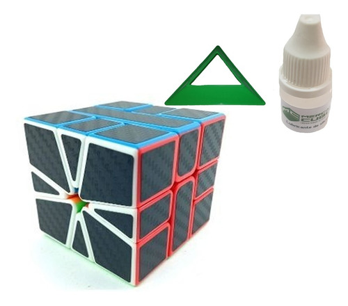 Cubo Rubik Moyu Meilong Square 1 Carbono + Base + Lubricante