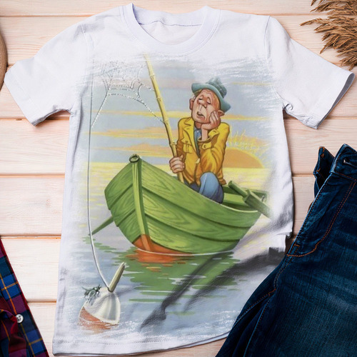 Camiseta Pescaria Peixe Anzol Mar Rio 9  - Dicelli