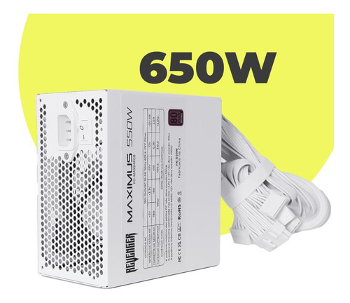 Fonte Atx Alimentação Pc Gamer 650w Rgb Silencioso Pfc Ativo