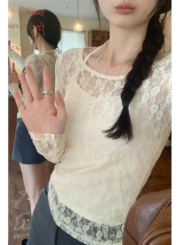 Conjunto De Camiseta Con Capucha De Encaje - Elegante Verano