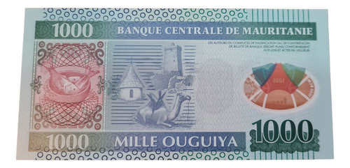 Billetes Mundiales:mauritania 1000 Ouguiya 2017 Polímero
