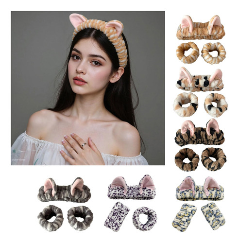 Diadema Y Pulsera Cosmética De Felpa Para Uso Diario.