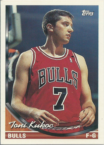 Barajita Toni Kukoc Topps 1993-94 #316 Bulls