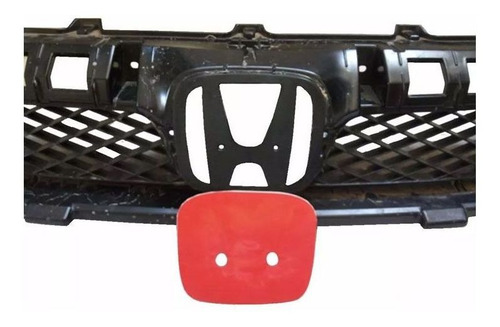 Aplique Vermelho Resinado New Civic Traseiro E Frontal 06/11