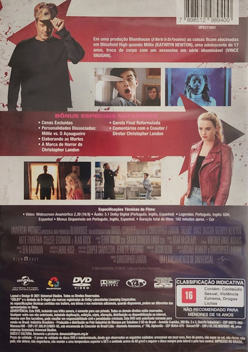 Dvd Freaky - No Corpo De Um Assassino Original Lacrado