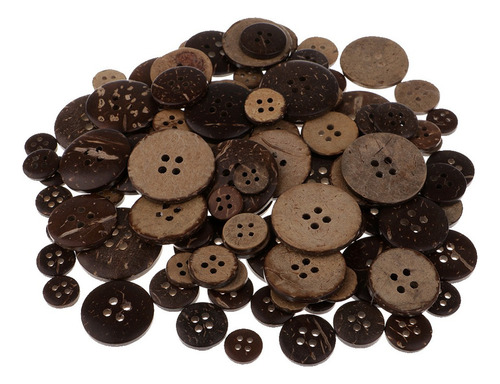 100 Unids Botones Llamativos Concha De Coco Hecho De Madera
