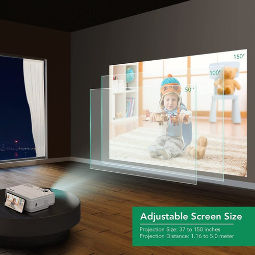 Imagen 3 de 9 de Proyector Acekool Full Hd 1080 6000 Lúmen Max 170'' Hdmi