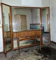 Comprar Tocador Toilette Vestidor  Con Espejos Biselados Y Cajonera