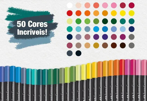 Lápis De Cor 50 Supersoft + 48 Caneta Fine Pen Faber Castell