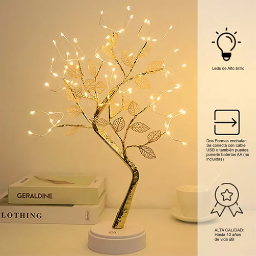 Árbol De Navidad Para Mesa Con Luces Led