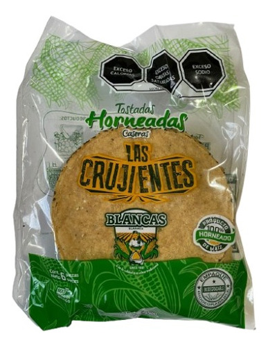 Tostada De Maíz Blancas Crujiente 60 Piezas (con 6 Pzas C/u)