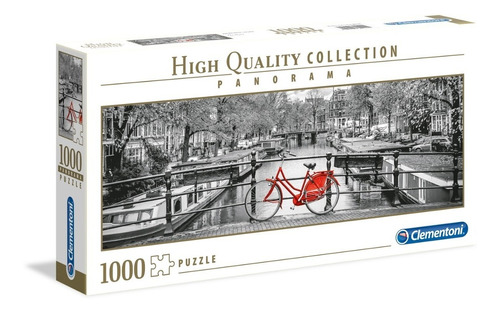 Clementoni Puzzle 1000 Piezas Panorama Amsterdan Bicycle