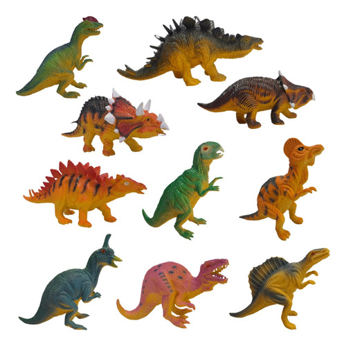 Dinosaurios De Goma 10cm
