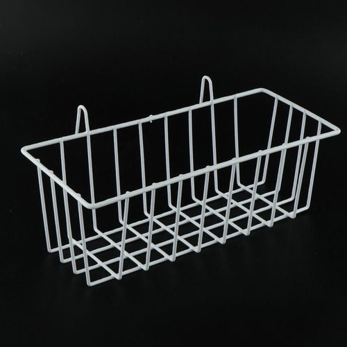 Cesta De Pared De Alambre Con Gancho Blanco