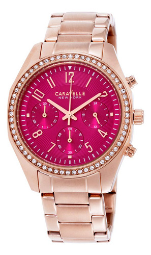 Caravelle New York 44l223 - Reloj De Cuarzo Para Mujer, Ace.