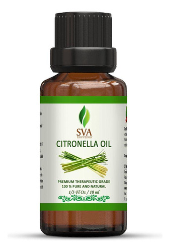 Aceite Esencial De Citronela Sva  1/3 Oz (0.3fl Oz) Garantiz