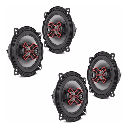 4 Alto Falante 5 Pol 200w Rms Foxer Para Carros Clio Scenic