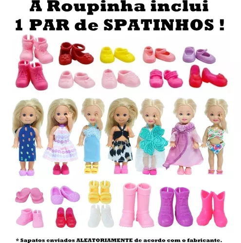 Roupa + Sapato Boneca Kelly Chelsea Evi Love Irmã Barbie 26