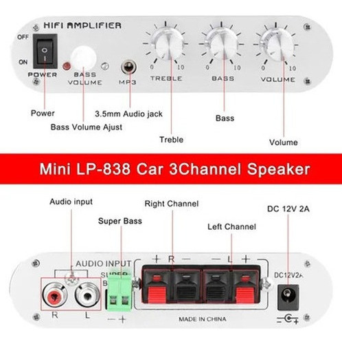 Amplificador Estéreo Mini Audio Lvpin 40w
