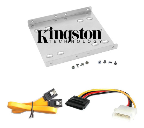 Imagen 1 de 6 de Adaptador Disco Ssd 3.5 2.5 Kit Con Cable Sata Datos Y Power