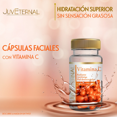 Pack Cáps Faciales Vitamina C + Colágeno Biotina Juveternal