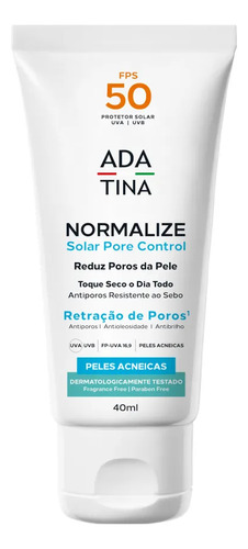 Protetor Solar 12HS Toque Seco Poros, Cravos e Oleosidade Normalize Pore Control FPS 50