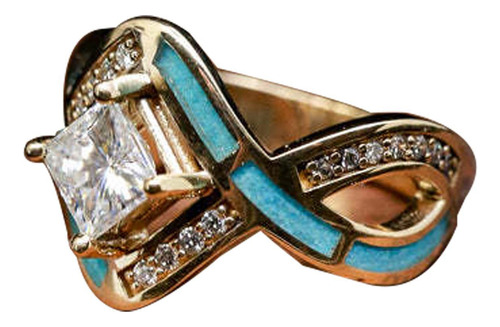 Anillo Con Forma De Ola Oceánica Alianza De Boda De Compromi
